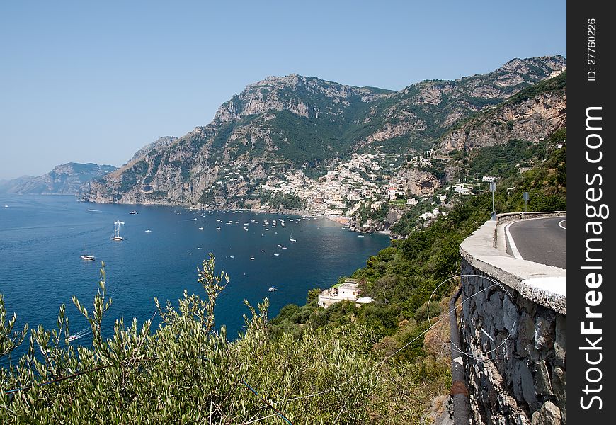 Amalfi Coast located on the Southern Italy. Amalfi Coast located on the Southern Italy