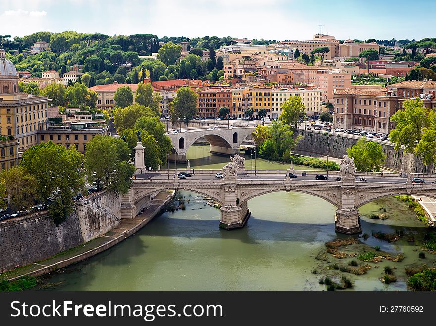 View of Rome cityscape, Italy