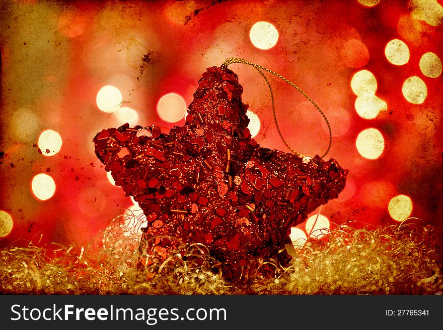 Beautiful grunge background with Christmas decorations. Beautiful grunge background with Christmas decorations