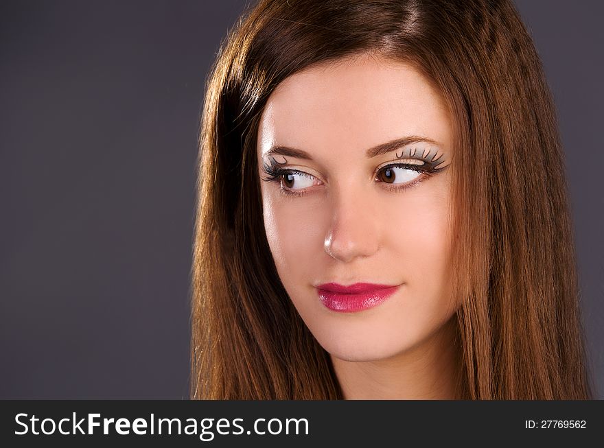Art Makeup  Close-up On The Face Model