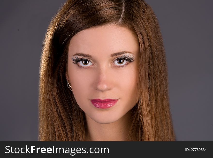 Professional art makeup photographed close-up on the face model. Professional art makeup photographed close-up on the face model