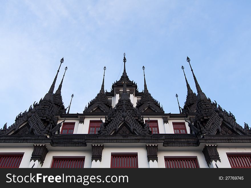 Roof Of Lohaprasat In Wat Ratchanatdaram Worawihan