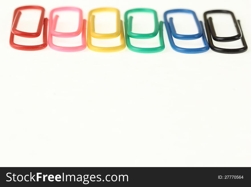 Paper clips background multicolour rainbow. Paper clips background multicolour rainbow