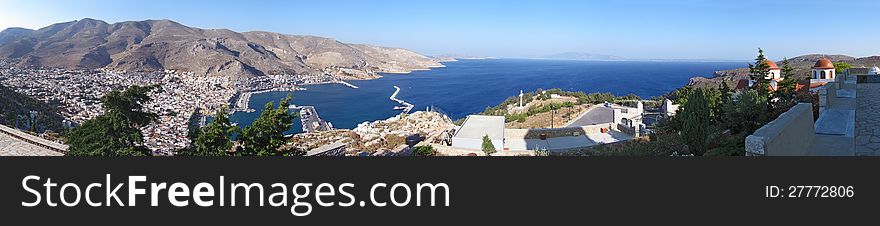 A Panoramic View Of Kalymnos