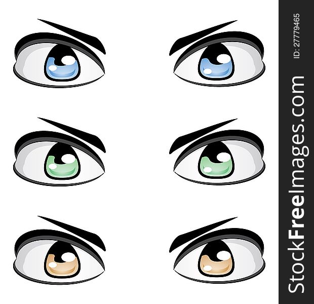 Male eyes of different colors