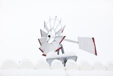 Winter Windmill Royalty Free Stock Photography