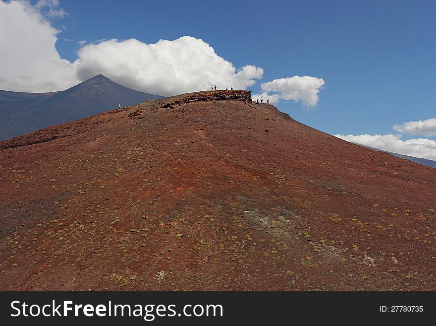 Look toward the top Etna volcano in Sicily, Italy. Look toward the top Etna volcano in Sicily, Italy