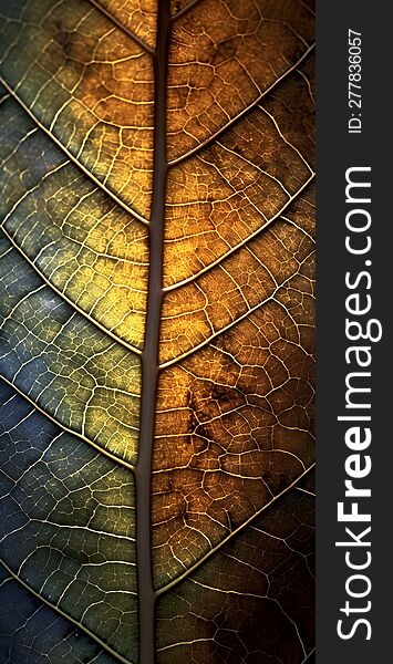 Autumn Leaf Detail Close up Mobile Background