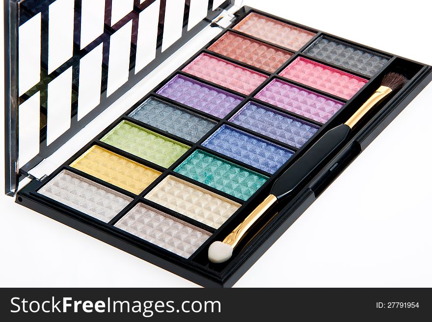 Make-up Artist palette of eye shadow colors. Make-up Artist palette of eye shadow colors