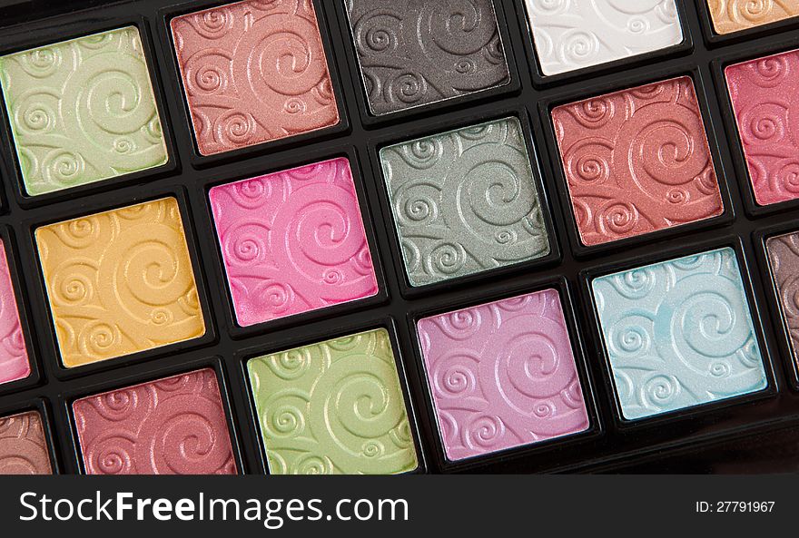 Make-up Artist palette of eye shadow colors. Make-up Artist palette of eye shadow colors