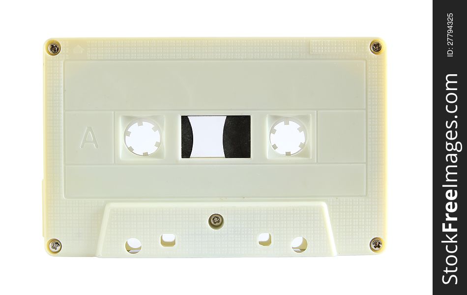 Cassette tape isolated on white with clipping path