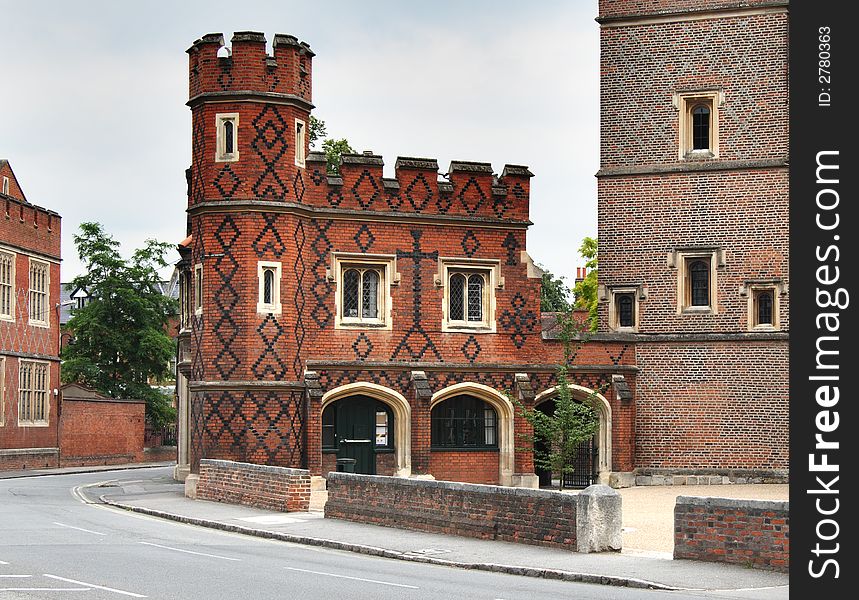 Red Brick Building in an Historic English Village. Red Brick Building in an Historic English Village