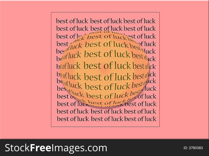 Focusing best of luck - computer generated card background