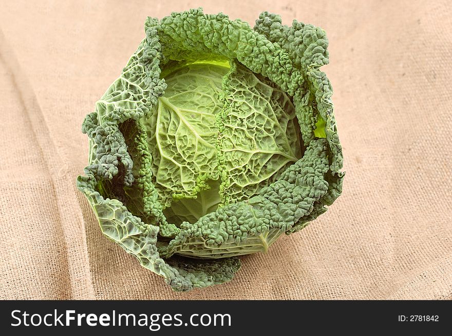 Cabbage isolated on the table