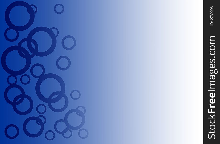 Blue and white gradient background with circles