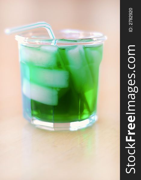 Detailed closeup of a refreshing green drink. Detailed closeup of a refreshing green drink
