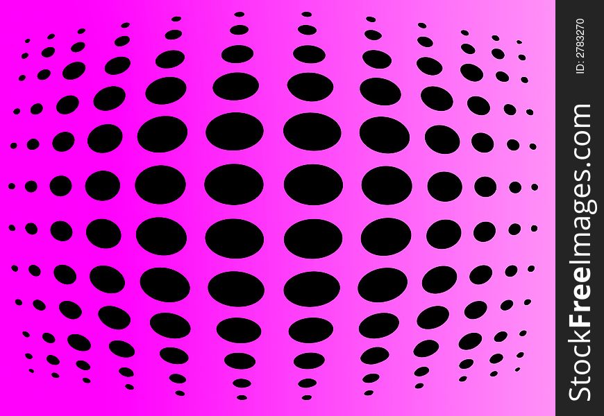 Bloated - Abstract Vector Background Black balls on Pink