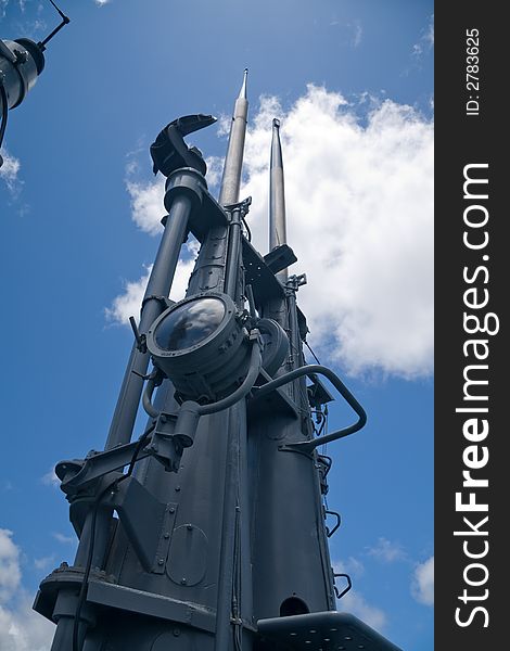 Lookout Tower and periscoped of the U.S.S. Bowfin in Pearl Harbor, Hawaii. Lookout Tower and periscoped of the U.S.S. Bowfin in Pearl Harbor, Hawaii