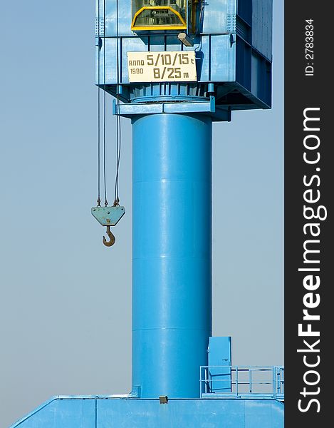 The hook of a crane in the port of Palermo(italy)