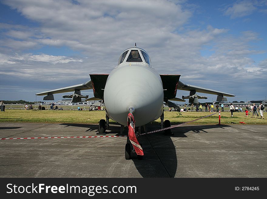 Nose view of a Tornado jet bomber