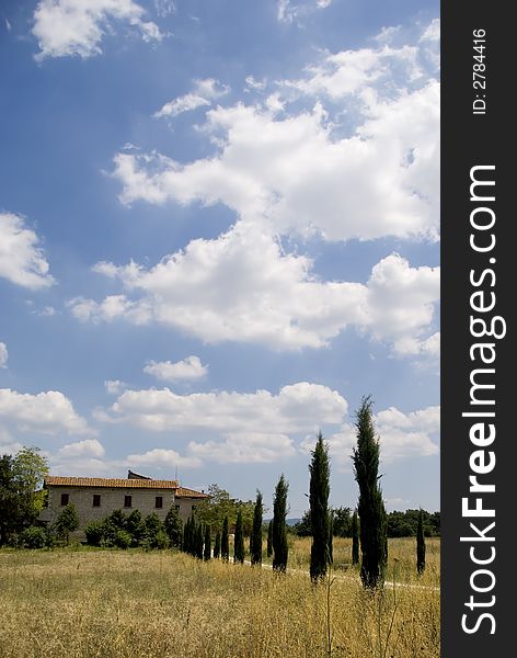 Path leas to a beautiful house in Chianti, tuscany. Path leas to a beautiful house in Chianti, tuscany.