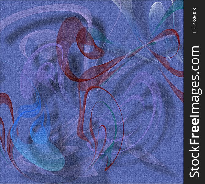 Hi-Res Abstract Forms Digital Painting. Hi-Res Abstract Forms Digital Painting