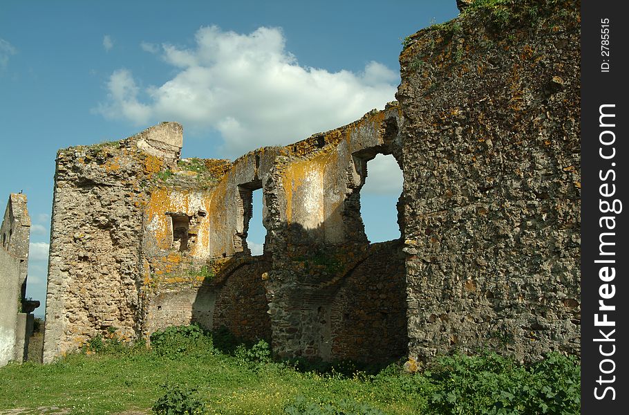 Ruins old castle in Portugal