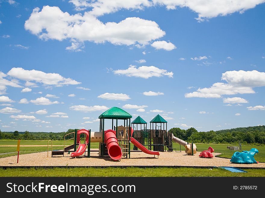 Playground in a Sunny Day under the blue sky