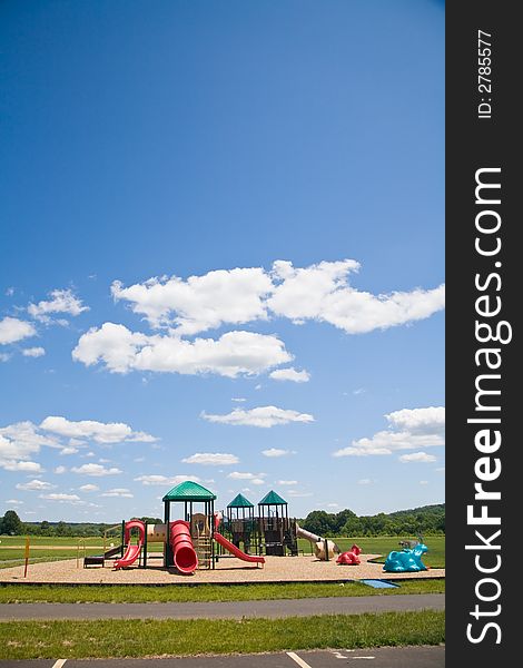 Playground in a Sunny Day under the blue sky