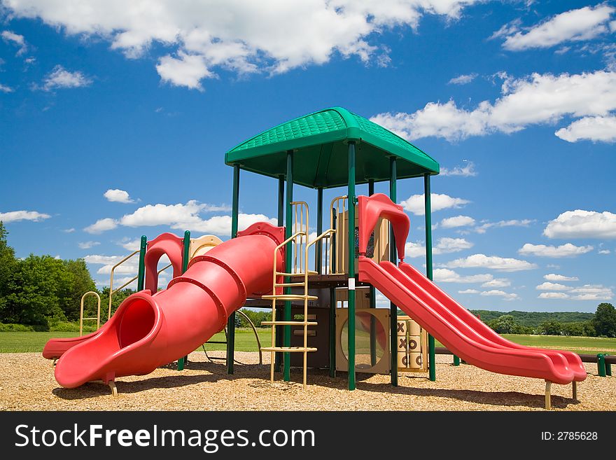 Playground in a Sunny Day under the blue sky