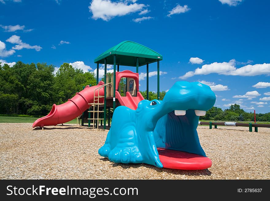 Playground in a Sunny Day under the blue sky