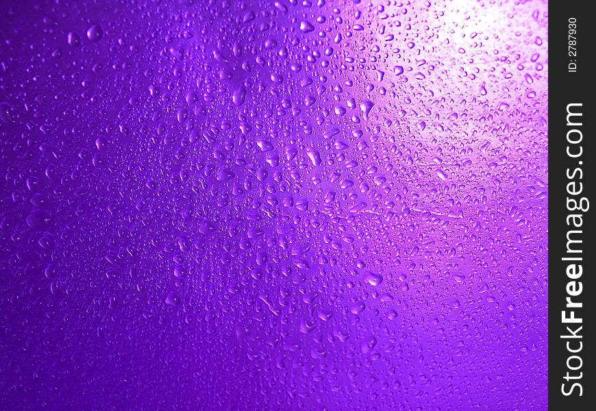 Violet water drop for background