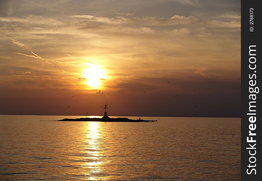 Lonely Island in Croatia, on Adriatic Sea