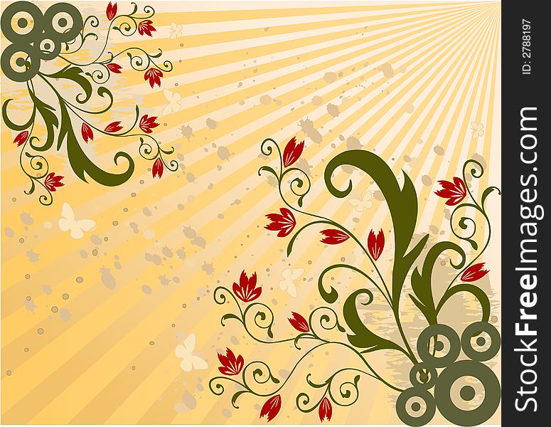 Abstract floral background vector illustration