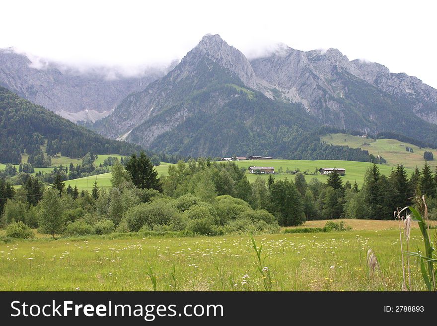 Summer view of the Alps in Kaiserwinkel-Austria. Summer view of the Alps in Kaiserwinkel-Austria