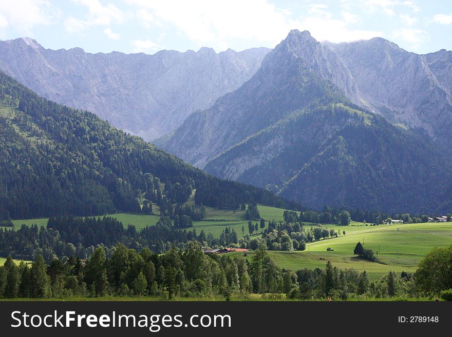 Summer view of the Alps in Kaiserwinkel-Austria. Summer view of the Alps in Kaiserwinkel-Austria