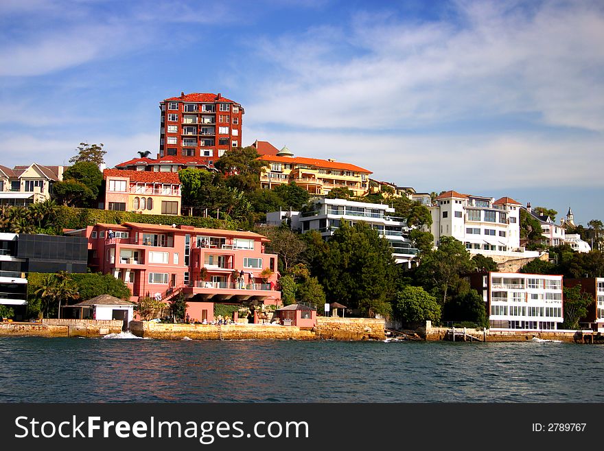 Stock photo of a seaside residential at Rose Bay, Sydney. Stock photo of a seaside residential at Rose Bay, Sydney