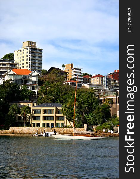 Stock photo of a seaside residential at Rose Bay, Sydney. Stock photo of a seaside residential at Rose Bay, Sydney