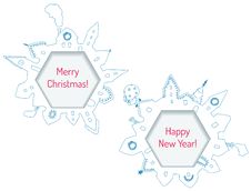 Christmas Snowflake Card Royalty Free Stock Image Christmas Snowflake Card Royalty Free Stock Image