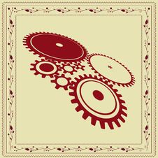 Retro Gear Vintage Background Royalty Free Stock Photography