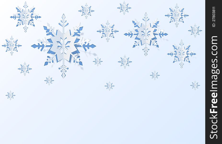 Christmas background with paper snowflakes. Christmas background with paper snowflakes.