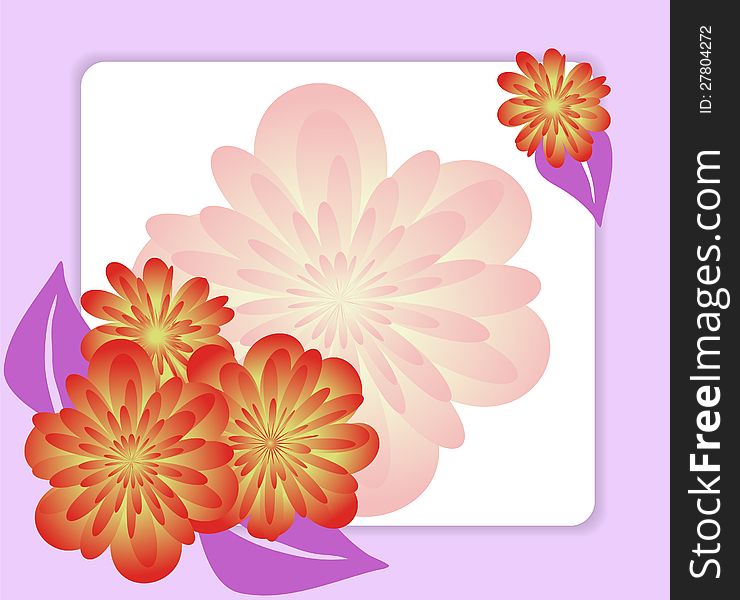 Vector background in the form of floral display. You can add text, emblem or logo