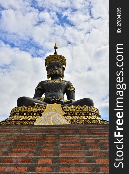 Big buddhist statue in Khmer style in Thailand. Big buddhist statue in Khmer style in Thailand