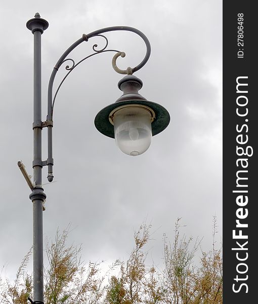 Detail of street lamp in la spezia