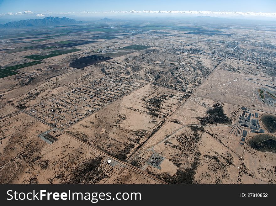 Open desert and farmland near Casa Grande, Arizona. Open desert and farmland near Casa Grande, Arizona