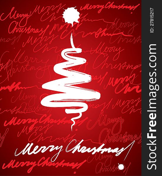Bordered Background. Christmas card with inscription