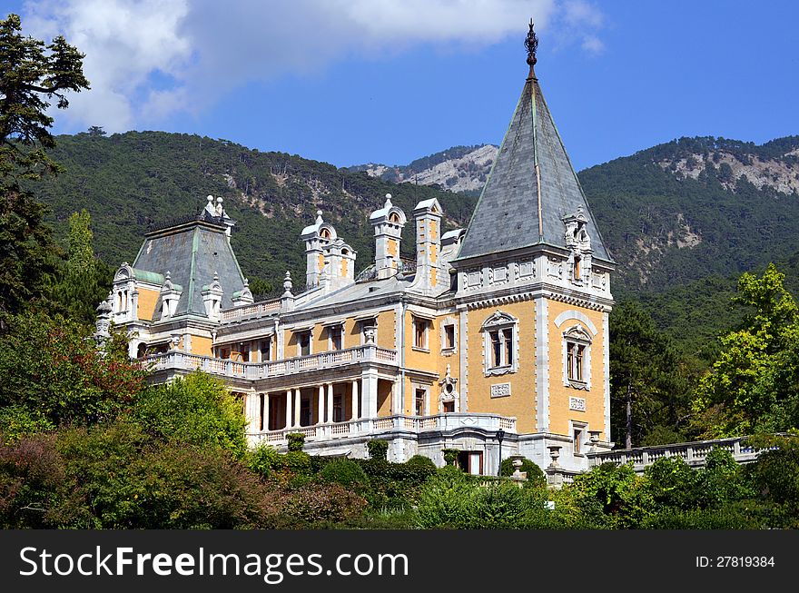 Old castle in Crimea Massandra. Old castle in Crimea Massandra