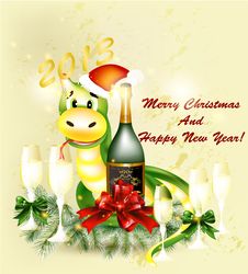 New Year 2013 Greeting Card Royalty Free Stock Image
