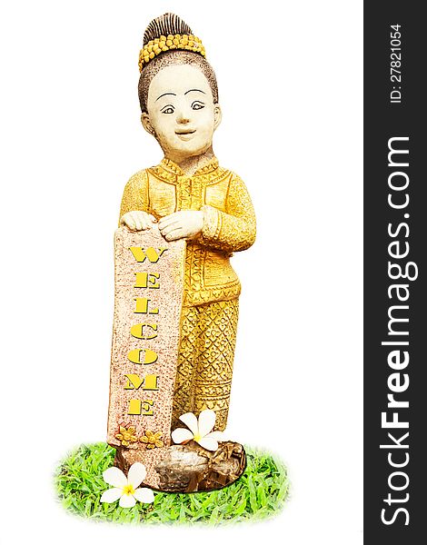 Thai Young Girl Statue.