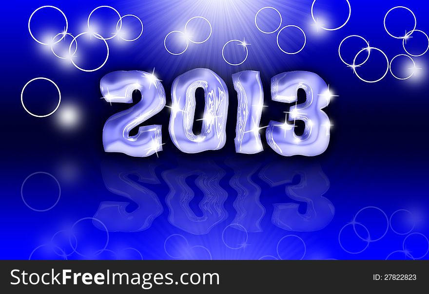 Happy new year 2013 card